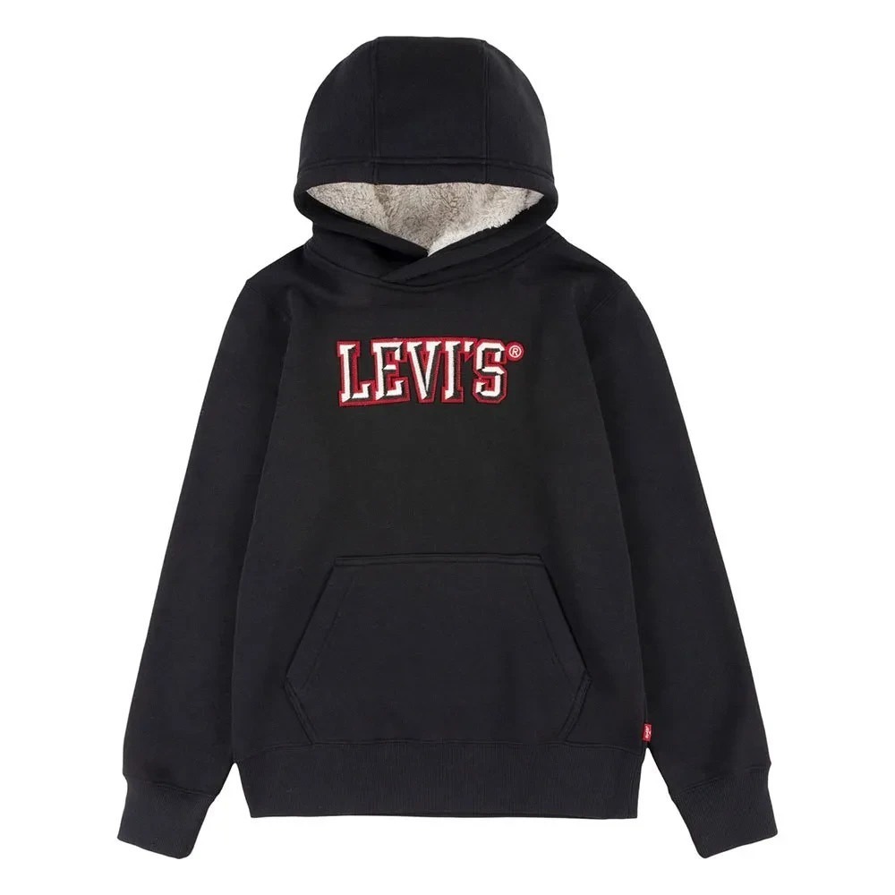 Levi's Boy's Hoodie Easy Fit Soft Fleece Size Large Dark Shadow Pine Trees $52 - Picture 2 of 6